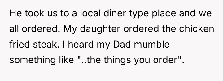 He took us to a local diner type place and...