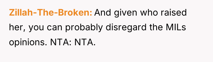 Zillah-The-Broken And given who raised her, you can probably disregard...