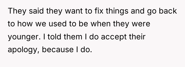 They said they want to fix things and go back...