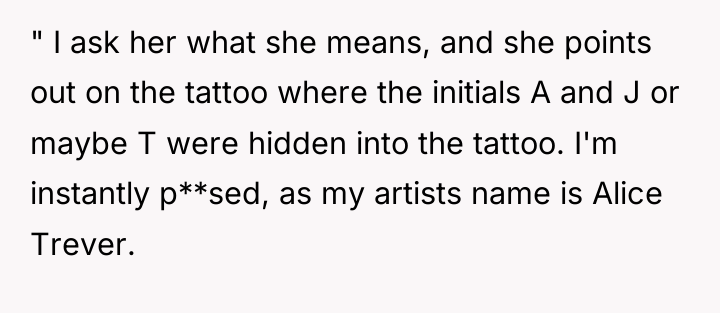 " I ask her what she means, and she points...