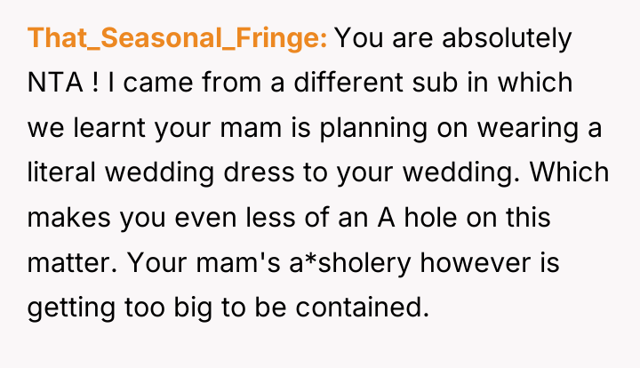 That_Seasonal_Fringe You are absolutely NTA ! I came from a...