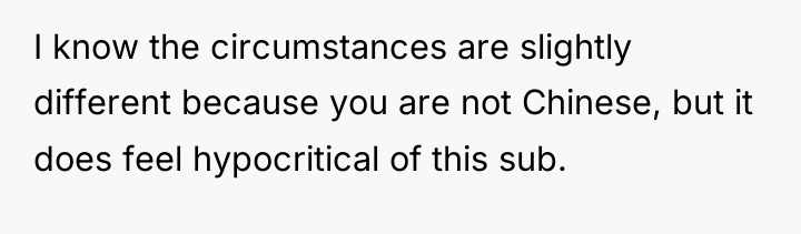 I know the circumstances are slightly different because you are...