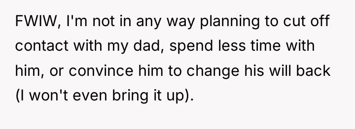 FWIW, I'm not in any way planning to cut off...