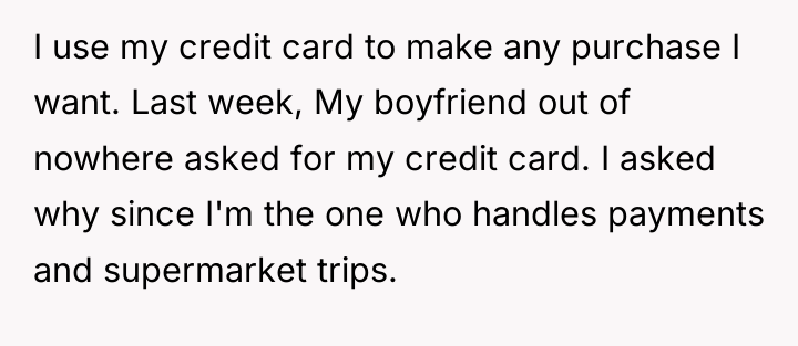I use my credit card to make any purchase I...