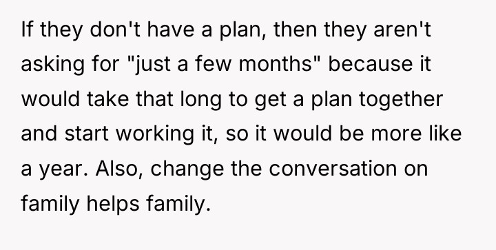 If they don't have a plan, then they aren't asking...
