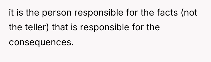 it is the person responsible for the facts (not the...