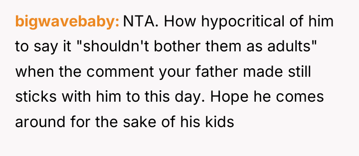 bigwavebaby NTA. How hypocritical of him to say it "shouldn't...