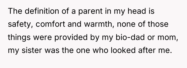 The definition of a parent in my head is safety,...