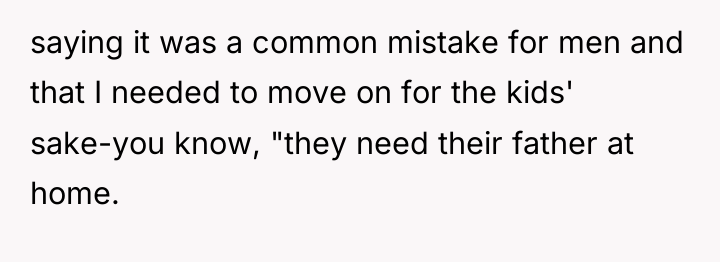 saying it was a common mistake for men and that...