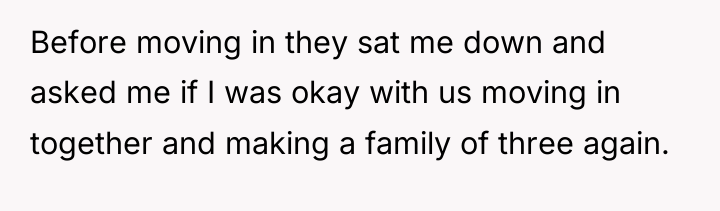 Before moving in they sat me down and asked me...