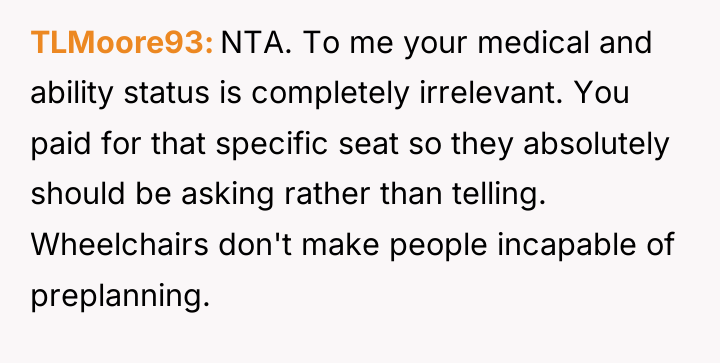 TLMoore93 NTA. To me your medical and ability status is...