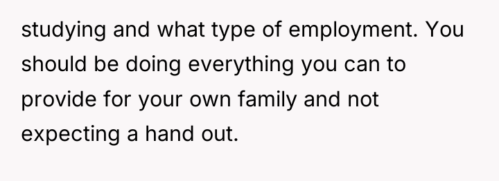 studying and what type of employment. You should be doing...