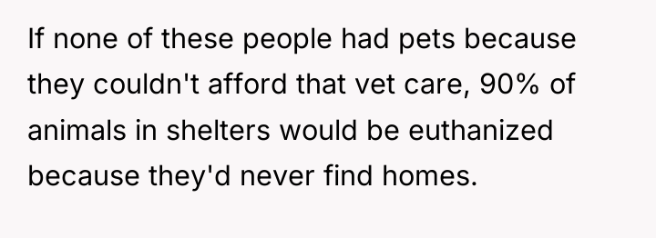 If none of these people had pets because they couldn't...