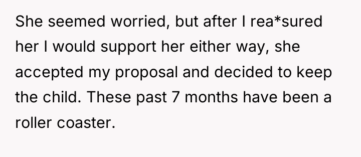 She seemed worried, but after I rea*sured her I would...