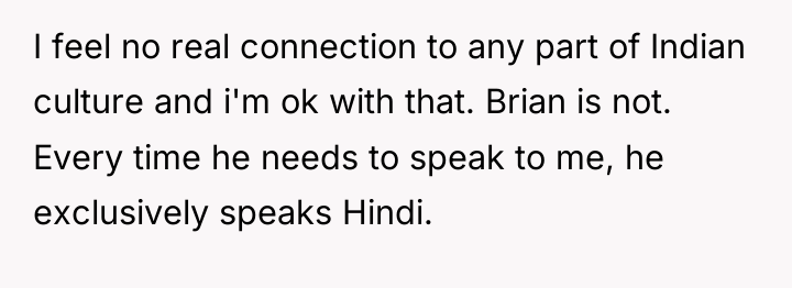 I feel no real connection to any part of Indian...