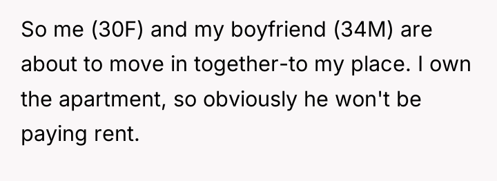 So me (30F) and my boyfriend (34M) are about to...