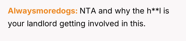 Alwaysmoredogs NTA and why the h**l is your landlord getting...