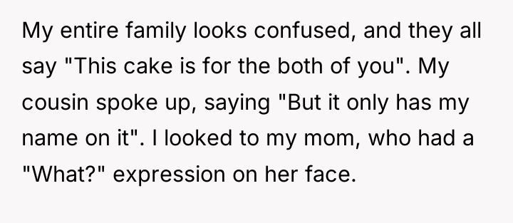 My entire family looks confused, and they all say "This...