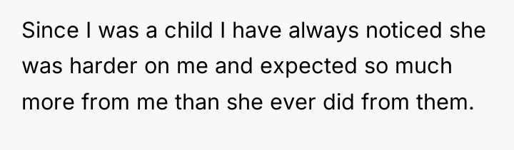 Since I was a child I have always noticed she...