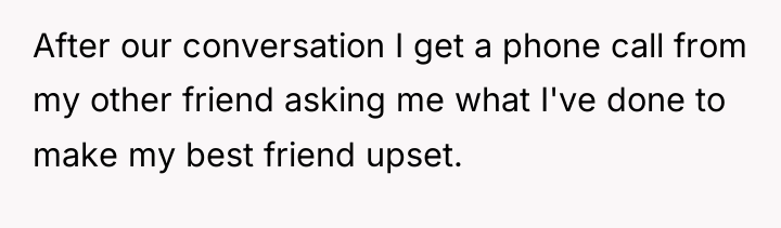 After our conversation I get a phone call from my...