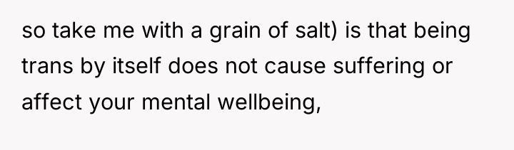 so take me with a grain of salt) is that...