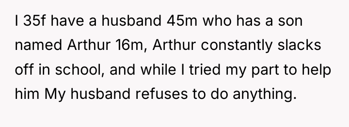 I 35f have a husband 45m who has a son...