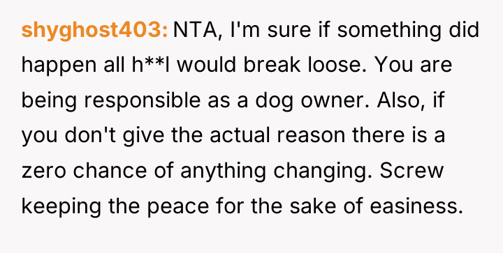 shyghost403 NTA, I'm sure if something did happen all h**l...