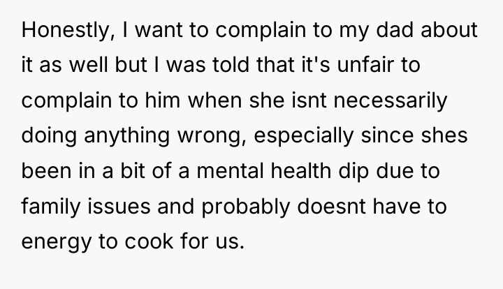 Honestly, I want to complain to my dad about it...