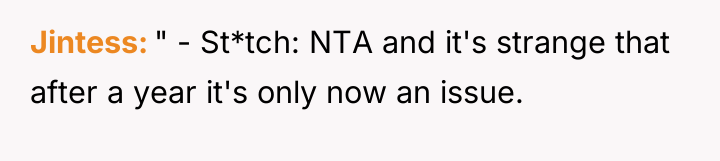 Jintess " - St*tch: NTA and it's strange that after...