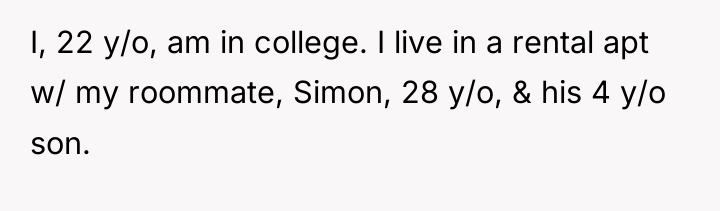 I, 22 y/o, am in college. I live in a...