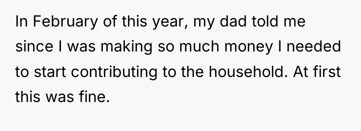 In February of this year, my dad told me since...