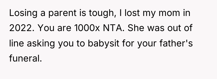 Losing a parent is tough, I lost my mom in...