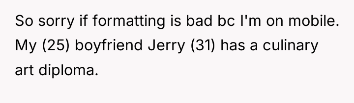 So sorry if formatting is bad bc I'm on mobile....