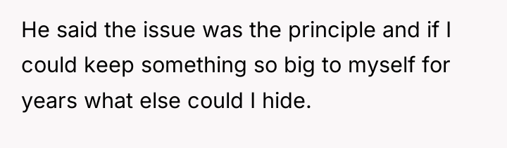 He said the issue was the principle and if I...