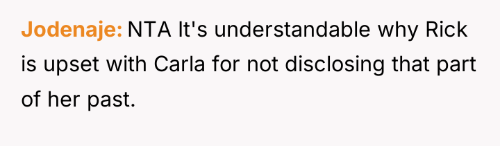Jodenaje NTA It's understandable why Rick is upset with Carla...