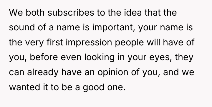 We both subscribes to the idea that the sound of...