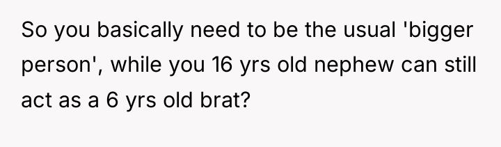 So you basically need to be the usual 'bigger person',...