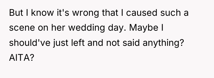 But I know it's wrong that I caused such a...