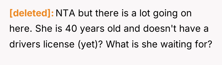[deleted] NTA but there is a lot going on here....