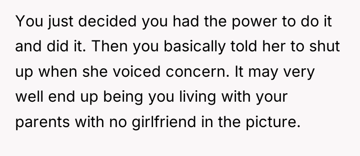 You just decided you had the power to do it...