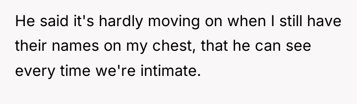 He said it's hardly moving on when I still have...