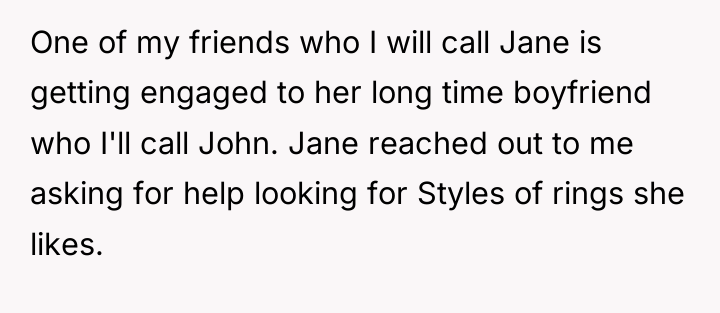 One of my friends who I will call Jane is...