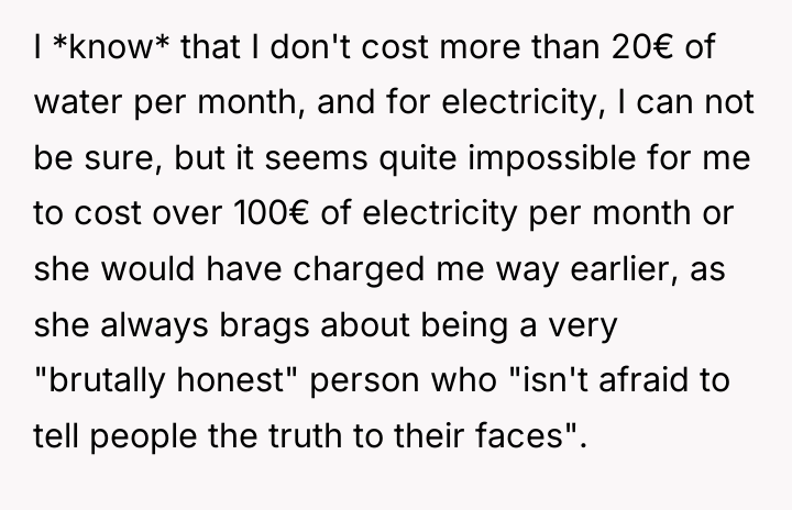 I *know* that I don't cost more than 20€ of...