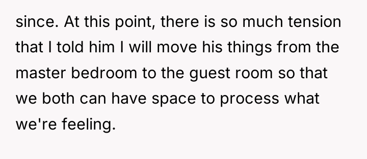 since. At this point, there is so much tension that...