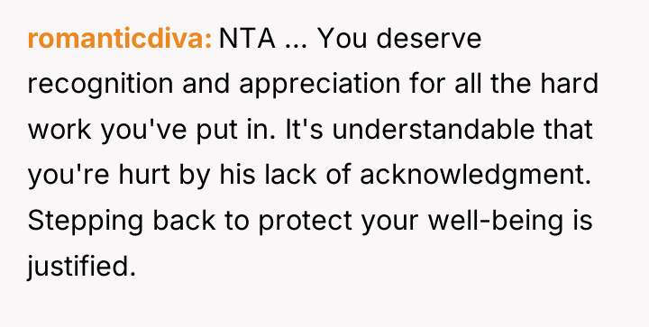 romanticdiva NTA ... You deserve recognition and appreciation for all...