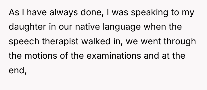 As I have always done, I was speaking to my...