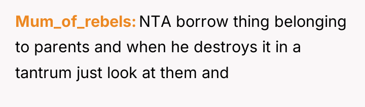 Mum_of_rebels NTA borrow thing belonging to parents and when he...