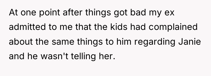 At one point after things got bad my ex admitted...