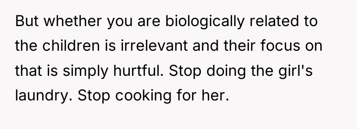 But whether you are biologically related to the children is...