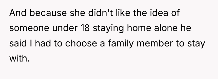 And because she didn't like the idea of someone under...